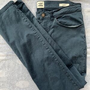 Flint And Tinder 365 Chino Pants Men's 31x32 Slim Fit Blue